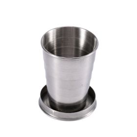 Stainless Steel Folding Cup -304 Stainless Steel, Compact And Portable, Not Easy To Deform, Suitable For Travel, Camping Picnic, Outdoor Shot Gla