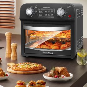 12.5 Qt Air Fryer With Dual Knob Control, Temperature Range, 60-Min Timer, Presets For French Fries, Pizza, Chicken, Fish, And Toast Healthy Oil-